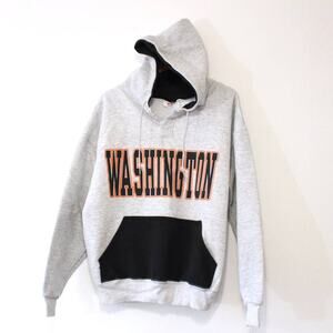 Vintage Washington State University Cougars Hooded Sweatshirt Large